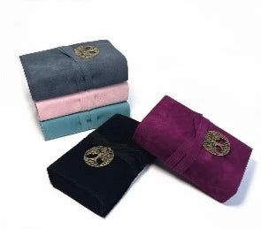 Elegant Flannel Tarot Cards Pouch - Available in Blue, Pink, Purple, and Black