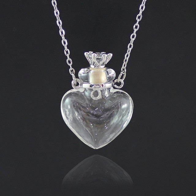 Heart Bottle Perfume Necklace